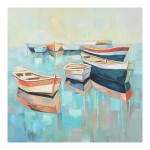 Πίνακας σε καμβά Boatty Ι Inart 100x3x100εκ c497251