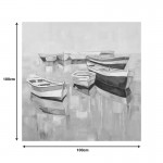 Πίνακας σε καμβά Boatty Ι Inart 100x3x100εκ c497251