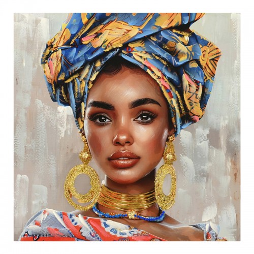 Πίνακας σε καμβά Turban Inart 80x3x80εκ c497272