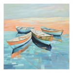 Πίνακας σε καμβά Boatty Inart 100x3x100εκ c497284