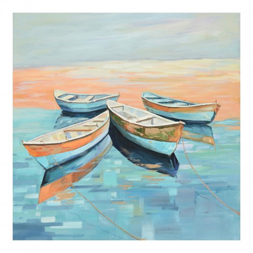 Πίνακας σε καμβά Boatty Inart 100x3x100εκ c497284