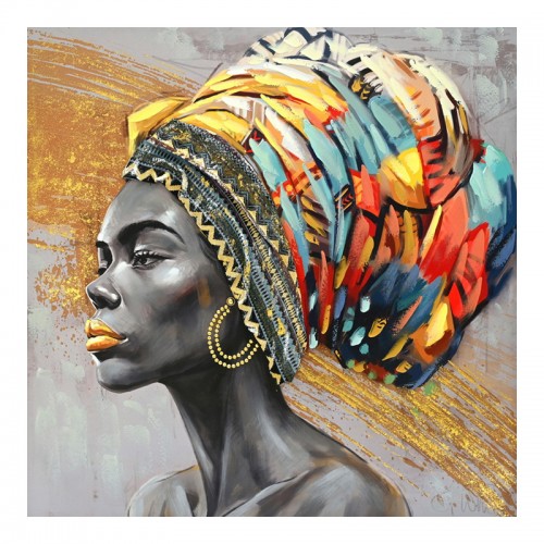 Πίνακας σε καμβά Africana I Inart 100x3x100εκ c497291