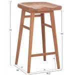 ΣΚΑΜΠΟ ΜΠΑΡ BOLMAR HM18108 ΞΥΛΟ ΤΕΑΚ ΣΕ ΦΥΣΙΚΟ 40 5x44x74Υεκ c497293