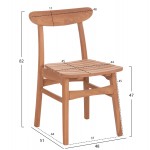 ΚΑΡΕΚΛΑ ΤΡΑΠΕΖΑΡΙΑΣ ΕΞ ΧΩΡΟΥ ROBBIE HM18115 ΞΥΛΟ TEAK--ΦΥΣΙΚΟ 48x51x82Υεκ c497297