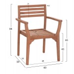 ΠΟΛΥΘΡΟΝΑ ΕΞΩΤ ΧΩΡΟΥ ERMIONI HM18129 ΞΥΛΟ TEAK--ΦΥΣΙΚΟ ΧΡΩΜΑ 60x59x84Υεκ c497298