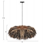 ΦΩΤΙΣΤΙΚΟ ΟΡΟΦΗΣ ORDEM HM4715 ΚΑΠΕΛΟ ΙΝΕΣ SISAL ΜΠΑΝΑΝΑΣ-ΜΑΥΡΟ ΦΥΣΙΚΟ Φ75εκ c497300