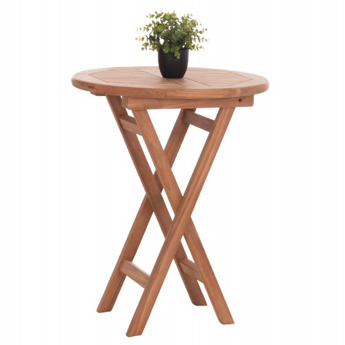 ΤΡΑΠΕΖΙ ΣΚΗΝΟΘΕΤΗ ΣΤΡΟΓΓΥΛΟ ERIS HM18119 ΞΥΛΟ TEAK--ΦΥΣΙΚΟ Φ60x75Υεκ c497303