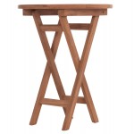 ΤΡΑΠΕΖΙ ΣΚΗΝΟΘΕΤΗ ΣΤΡΟΓΓΥΛΟ ERIS HM18119 ΞΥΛΟ TEAK--ΦΥΣΙΚΟ Φ60x75Υεκ c497303