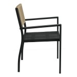 Πολυθρόνα Κήπου ArteLibre HORUS Μαύρο Καφέ Αλουμίνιο Rattan 56x58x83cm c497310