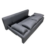 Καναπές Κρεβάτι Τριθέσιος ArteLibre URBAN LOUNGE 3S Σκούρο Γκρι Ύφασμα 194x93x72cm c497324