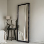 Καθρέπτης Ledalo pakoworld ξύλο σε μαύρη απόχρωση 45x4 5x130εκ c497332