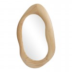 Καθρέπτης οβάλ Enola pakoworld mdf σε φυσική απόχρωση 54x2 5x80εκ c497336