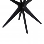 Τραπέζι Toda pakoworld mdf σε sonoma απόχρωση με μαύρα μεταλλικά πόδια Φ120x75εκ c497337