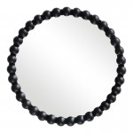 Καθρέπτης Specio pakoworld ξύλο σε μαύρη απόχρωση Φ60x4 5εκ c497338