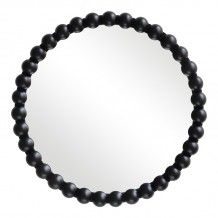 Καθρέπτης Specio pakoworld ξύλο σε μαύρη απόχρωση Φ60x4 5εκ c497338