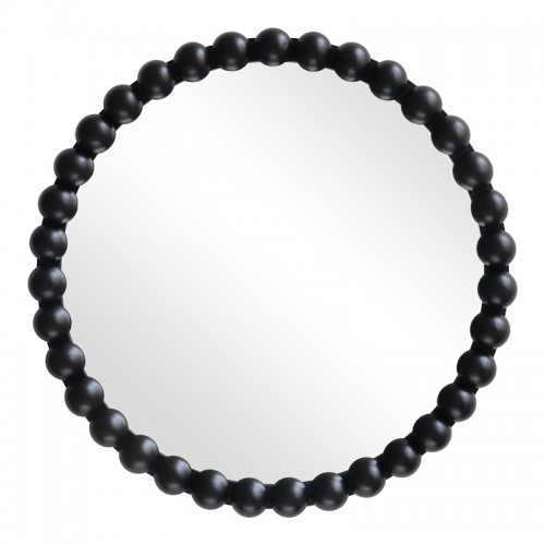 Καθρέπτης Specio pakoworld ξύλο σε μαύρη απόχρωση Φ60x4 5εκ c497338