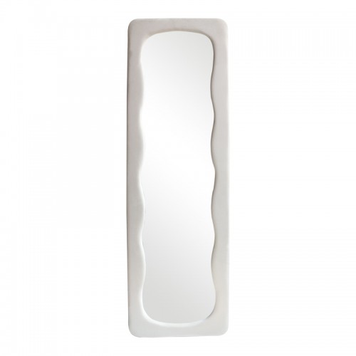 Καθρέπτης Lezour pakoworld βελούδο σε λευκή απόχρωση 50x5x170εκ c497343