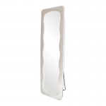 Καθρέπτης Lezour pakoworld βελούδο σε λευκή απόχρωση 50x5x170εκ c497343