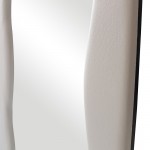 Καθρέπτης Lezour pakoworld βελούδο σε λευκή απόχρωση 50x5x170εκ c497343
