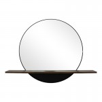 Καθρέπτης με ράφι Salmin pakoworld μέταλλο σε μαύρη απόχρωση 80x10x60εκ c497347