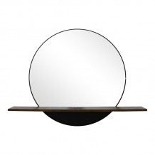 Καθρέπτης με ράφι Salmin pakoworld μέταλλο σε μαύρη απόχρωση 80x10x60εκ c497347