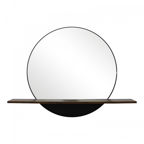 Καθρέπτης με ράφι Salmin pakoworld μέταλλο σε μαύρη απόχρωση 80x10x60εκ c497347