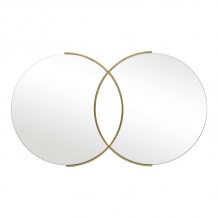 Καθρέπτης διπλός Miryata pakoworld μέταλλο σε χρυσή απόχρωση 105x3x60εκ c497348