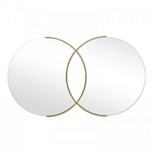 Καθρέπτης διπλός Miryata pakoworld μέταλλο σε χρυσή απόχρωση 105x3x60εκ c497348