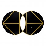 Καθρέπτης διπλός Miryata pakoworld μέταλλο σε χρυσή απόχρωση 105x3x60εκ c497348