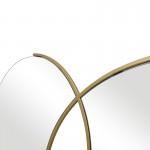 Καθρέπτης διπλός Miryata pakoworld μέταλλο σε χρυσή απόχρωση 105x3x60εκ c497348