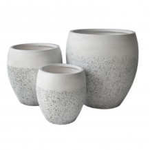 ΣΕΤ 3ΤΜΧ ΓΛΑΣΤΡΕΣ ΣΕΙΡΑ GARDENER HM4718 FIBERCLAY ΛΕΥΚΟ Φ55x54 5Υεκ c497355