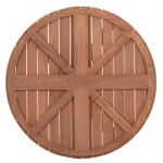 ΕΠΙΦΑΝΕΙΑ ΤΡΑΠΕΖΙΟΥ ΣΤΡΟΓΓΥΛΗ HM18133 ΞΥΛΟ TEAK--ΦΥΣΙΚΟ Φ70x4 πάχος εκ c497358