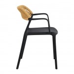 DOLLI Πολυθρόνα Στοιβαζόμενη PP-UV Μαύρο Rope Wicker Φυσικό c497409