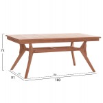 ΤΡΑΠΕΖΙ ΤΡΑΠΕΖΑΡΙΑΣ WONDER HM18116 ΞΥΛΟ TEAK--ΦΥΣΙΚΟ 180x91x75Υεκ c497442