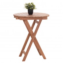 ΤΡΑΠΕΖΙ ΣΚΗΝΟΘΕΤΗ ΣΤΡΟΓΓΥΛΟ HEIDEL HM18120 ΞΥΛΟ TEAK--ΦΥΣΙΚΟ Φ60x75Υεκ c497443