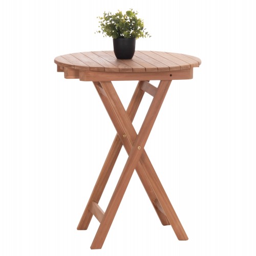 ΤΡΑΠΕΖΙ ΣΚΗΝΟΘΕΤΗ ΣΤΡΟΓΓΥΛΟ HEIDEL HM18120 ΞΥΛΟ TEAK--ΦΥΣΙΚΟ Φ60x75Υεκ c497443