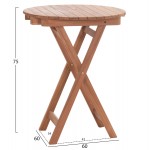 ΤΡΑΠΕΖΙ ΣΚΗΝΟΘΕΤΗ ΣΤΡΟΓΓΥΛΟ HEIDEL HM18120 ΞΥΛΟ TEAK--ΦΥΣΙΚΟ Φ60x75Υεκ c497443