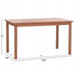ΤΡΑΠΕΖΙ ΟΡΘΟΓΩΝΙΟ PRESSCOT HM18123 ΞΥΛΟ TEAK--ΦΥΣΙΚΟ 140x80x76Υεκ c497446
