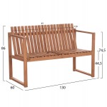 ΠΑΓΚΑΚΙ ΚΗΠΟΥ 2ΘΕΣΙΟ VED HM18124 ΞΥΛΟ TEAK--ΦΥΣΙΚΟ ΧΡΩΜΑ 130x60x86Υεκ c497449