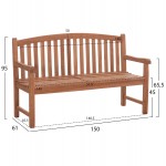 ΠΑΓΚΑΚΙ ΚΗΠΟΥ 3ΘΕΣΙΟ ELENA HM18125 ΞΥΛΟ TEAK--ΦΥΣΙΚΟ 150x61x95Υεκ c497450