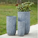 ΣΕΤ 3ΤΜΧ ΓΛΑΣΤΡΕΣ ΚΥΛΙΝΔΡΟΙ ΣΕΙΡΑ GARDENER HM4720 FIBERCLAY-ΧΡΩΜΑ CEMENT Φ44x78 5Υεκ c497492