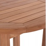 ΤΡΑΠΕΖΙ ΣΤΑΝΤ ΜΠΑΡ ΣΤΡΟΓΓΥΛΟ PRESSCOT HM18114 ΞΥΛΟ TEAK--ΦΥΣΙΚΟ Φ60x105Υεκ c497504