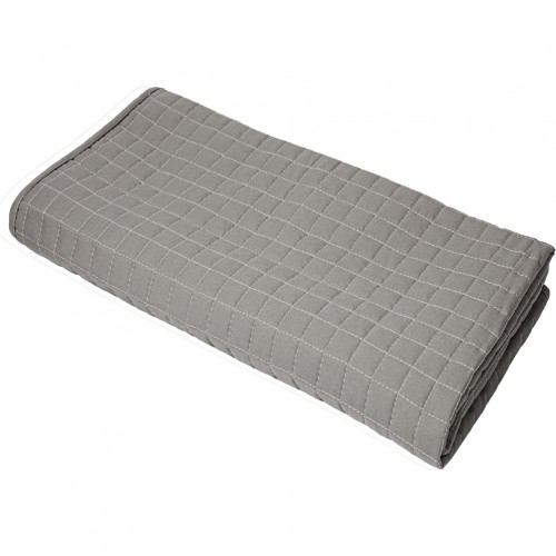 Κουβερλί μικροφίμπρας 100gsm 270x230cm γέμιση polyester 100gsm καπιτονέ 2 5x2 5cm γκρι Fragente - Σετ 3 c497516
