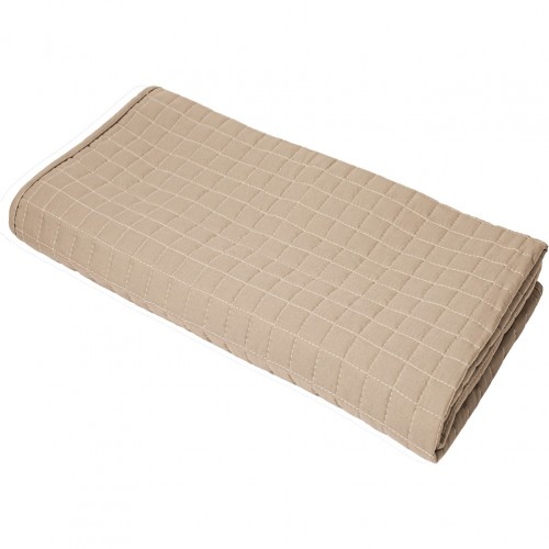 Κουβερλί μικροφίμπρας 100gsm 270x230cm γέμιση polyester 100gsm καπιτονέ 2 5x2 5cm μπεζ Fragente - Σετ 3 c497517