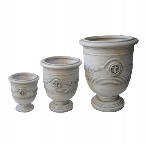 ΣΕΤ 3ΤΜΧ ΓΛΑΣΤΡΕΣ ΜΕ ΑΝΑΓΛΥΦΟ GARDENER HM4729 FIBERCLAY-ΣΕ ΥΠΟΛΕΥΚΟ Φ57 5x72 5Υεκ c497543