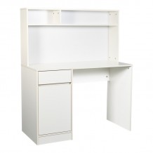 Γραφείο εργασίας Secreta pakoworld με ράφι σε λευκή απόχρωση 110x50x135εκ c497575