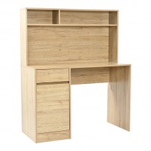 Γραφείο εργασίας Secreta pakoworld με ράφι σε oak απόχρωση 110x50x135εκ c497581