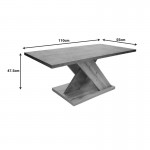 Τραπέζι σαλονιού Solange pakoworld σε γκρι-sonoma απόχρωση 110x55x47 5εκ c497589