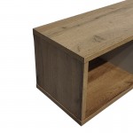 Ραφιέρα τοίχου Flevior pakoworld σε sonoma με λευκή απόχρωση 90x22x25 6εκ c497592