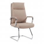 Καρέκλα επισκέπτη Siquel I pakoworld pu σε cappuccino απόχρωση 58x62x105εκ c497593